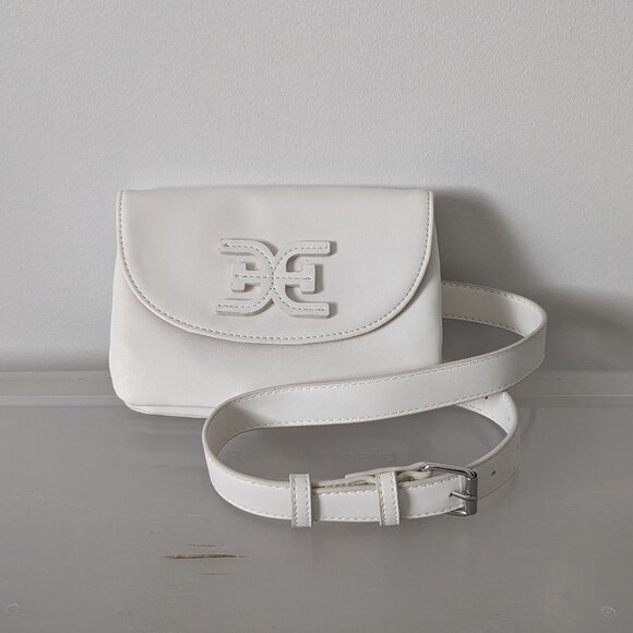 Sam Edelman - "Emily" White Shoulder Belt Bag w/ Adjustable Strap - Picture 1 of 7